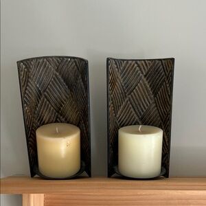 Elegant Brown Candle Holders